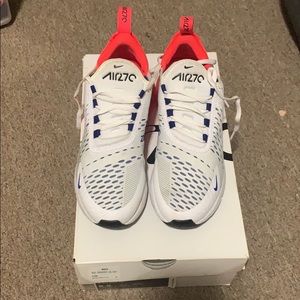 Nike Air Max 270 White, blue & Hot Pink -Available